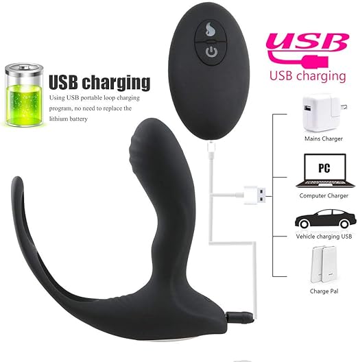 Plug anal Vibrador de vibración de la próstata Masajeador ...