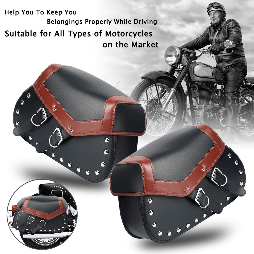 Buy 2PC Heavyduty Waterproof Motorcycle Saddlebags 2Strap Extra