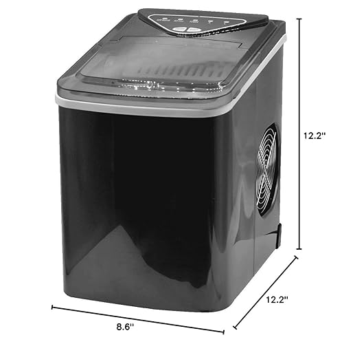 Miniatura 7 de Máquina de hielo para encimera, máquina de encimera compacta, autolimpieza, 26L24 horas, 9 cubos de hielo SL, pellet en 6-8 minutos, máquina de