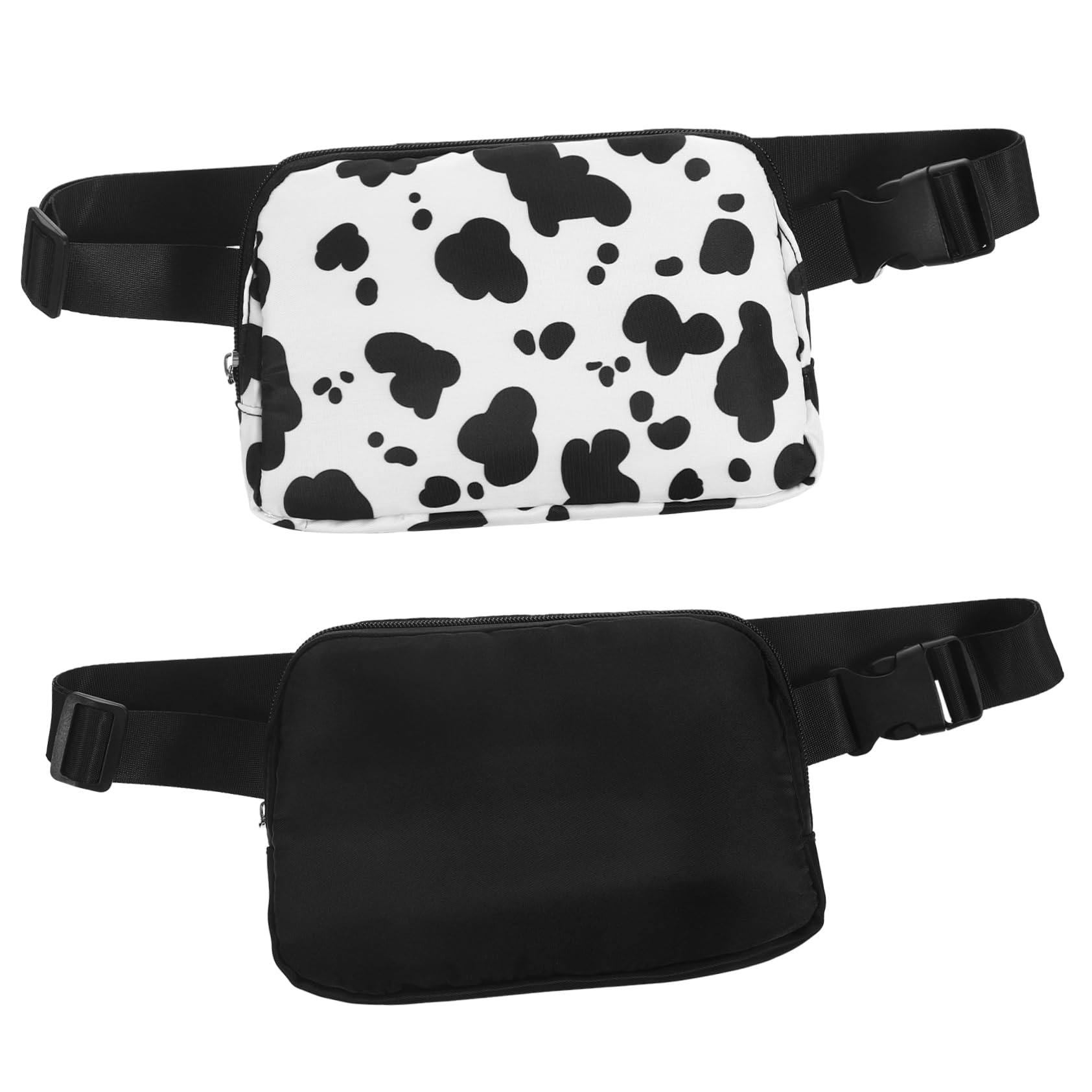 Baluue 2 Pcs Fanny Packs for Men Lightweight Waist Bag Chest Bag for Traveling Hiking Running Multi Functional Design Comfortable for Outdoor Activities