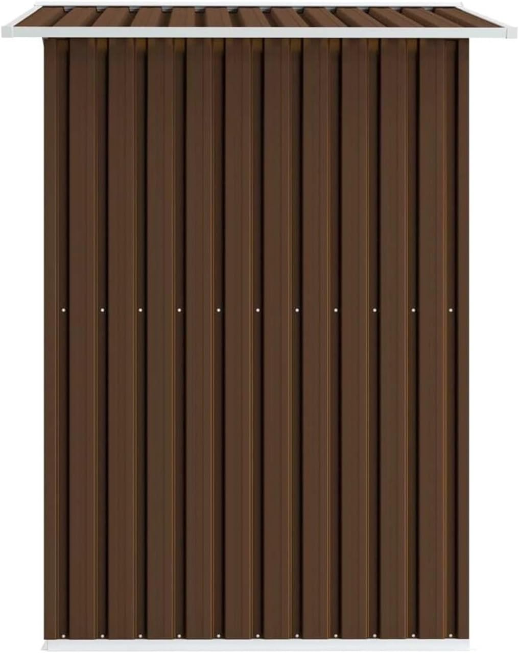 Garden Sheds Brown Garden Storage Shed 204x132x186cm Steel Bicycle Shed, Garden Tool Room, Greenhouse Outdoor Storage Room Outdoor Storage Sheds