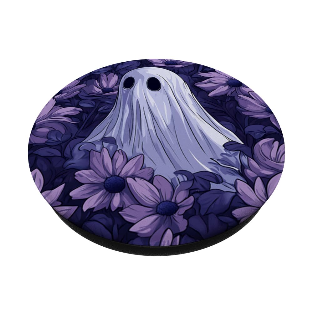 Gothic Unicorn Skull Purple Flower Floral Punk Girl Goth PopSockets Adhesive PopGrip