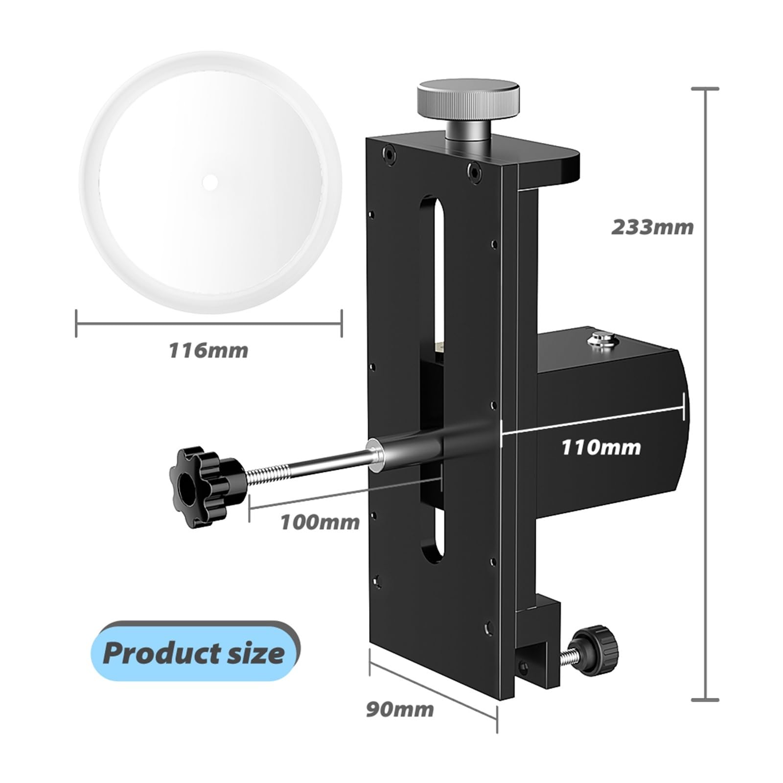 LP Vinile Da 12 Pollici Staffa Di Rotazione In Argento For Bagno Ad Ultrasuoni Da 6,5 ​​litri Disco In Vinile Pulizia Ad Ultrasuoni Protezione Etichetta Discografica