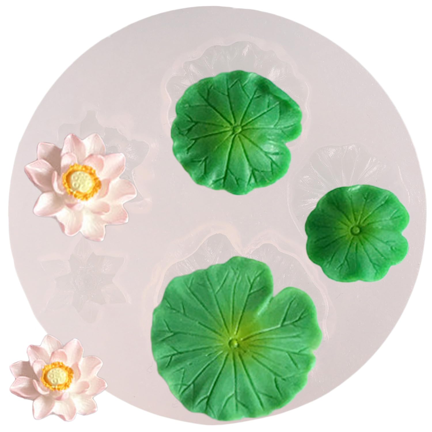Amazon.co.jp: QDMOLDS 蓮の花 シリコン型 蓮の葉 フォンダン型 ケーキ