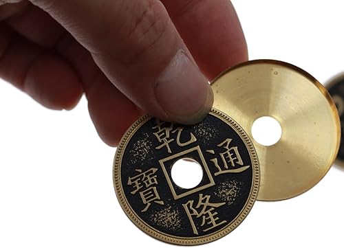 Miniatura 4 de ZQION Juego de monedas de palacio chino (4 monedas 1 cáscara, Morgan/Medio dólares tamaño latón) por Oliver Magic Illusion Close Up Magic Coins