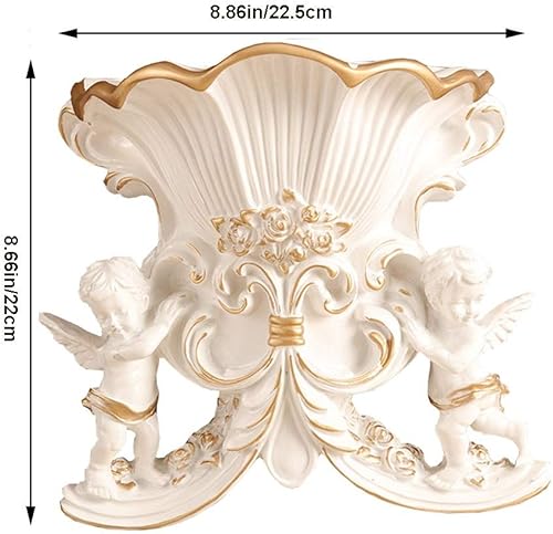 Miniatura 5 de Floreros altos de resina retro de estilo europeo para sala de estar, comedor, dormitorio, cocina, oficina, hotel, decoración de pared, decoración