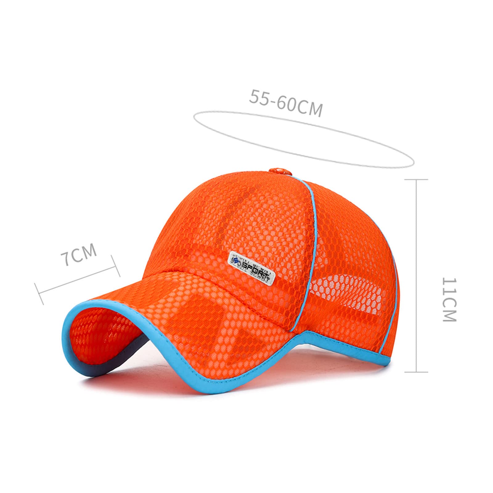 Generico Cappello Pescatore Ragazzo a Basso Profilo Regolabile in Cotone Tinta Unita per Bambini Visiera da Sole