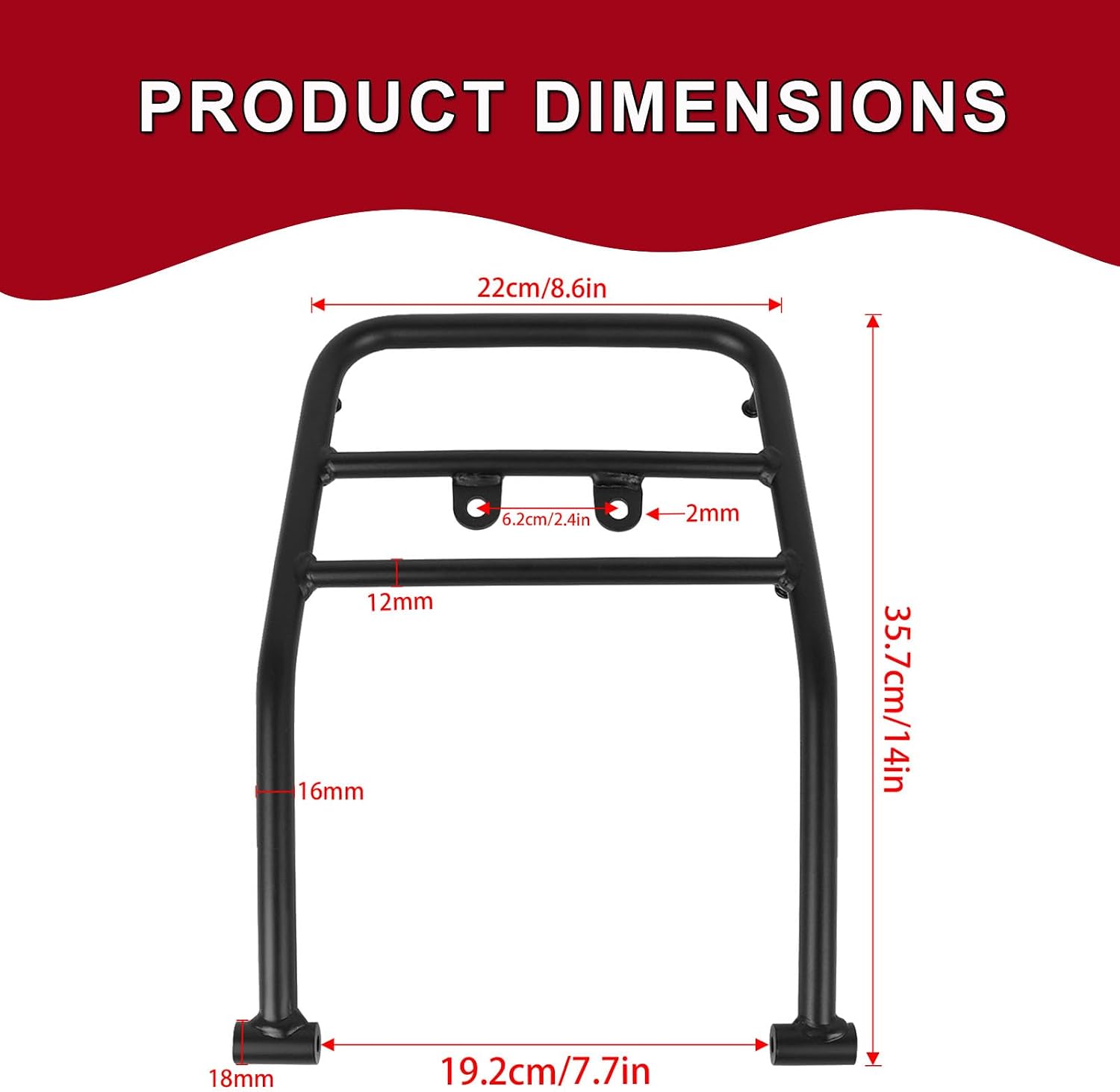 Rear Luggage Rack Luggage Shelf Replacement for Suzuki DRZ4S DRZ4SM DR-Z4S DR-Z4SM 2025 Tail Storage Rack Cargo (Type A)