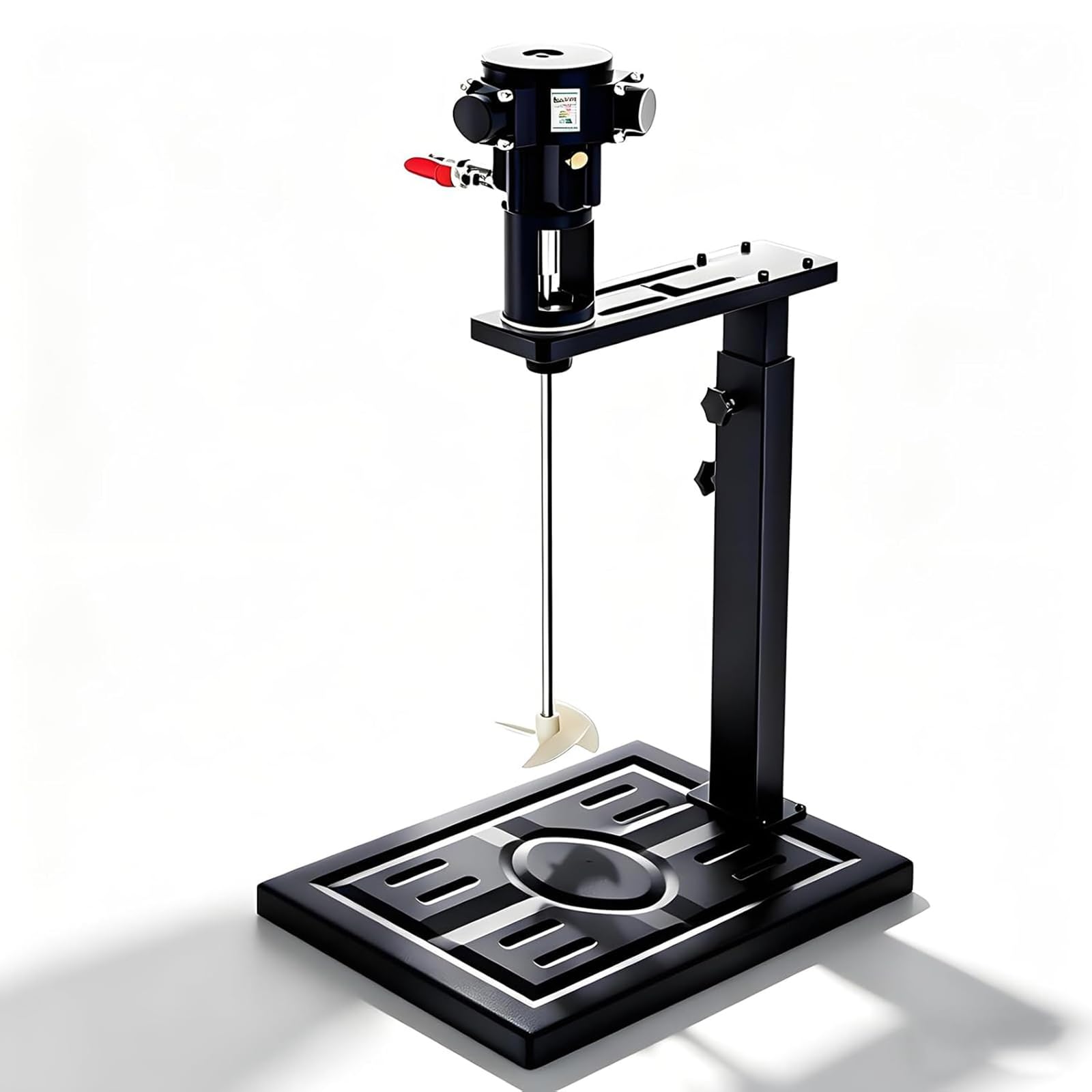 Miscelatore pneumatico per vernice, agitatore d'aria da 5 galloni, 1/8HP 5000 giri/min con supporto di sollevamento manuale, per vernice, colla, inchiostro, tamburo olio, pressione 4-8 kg/MPa