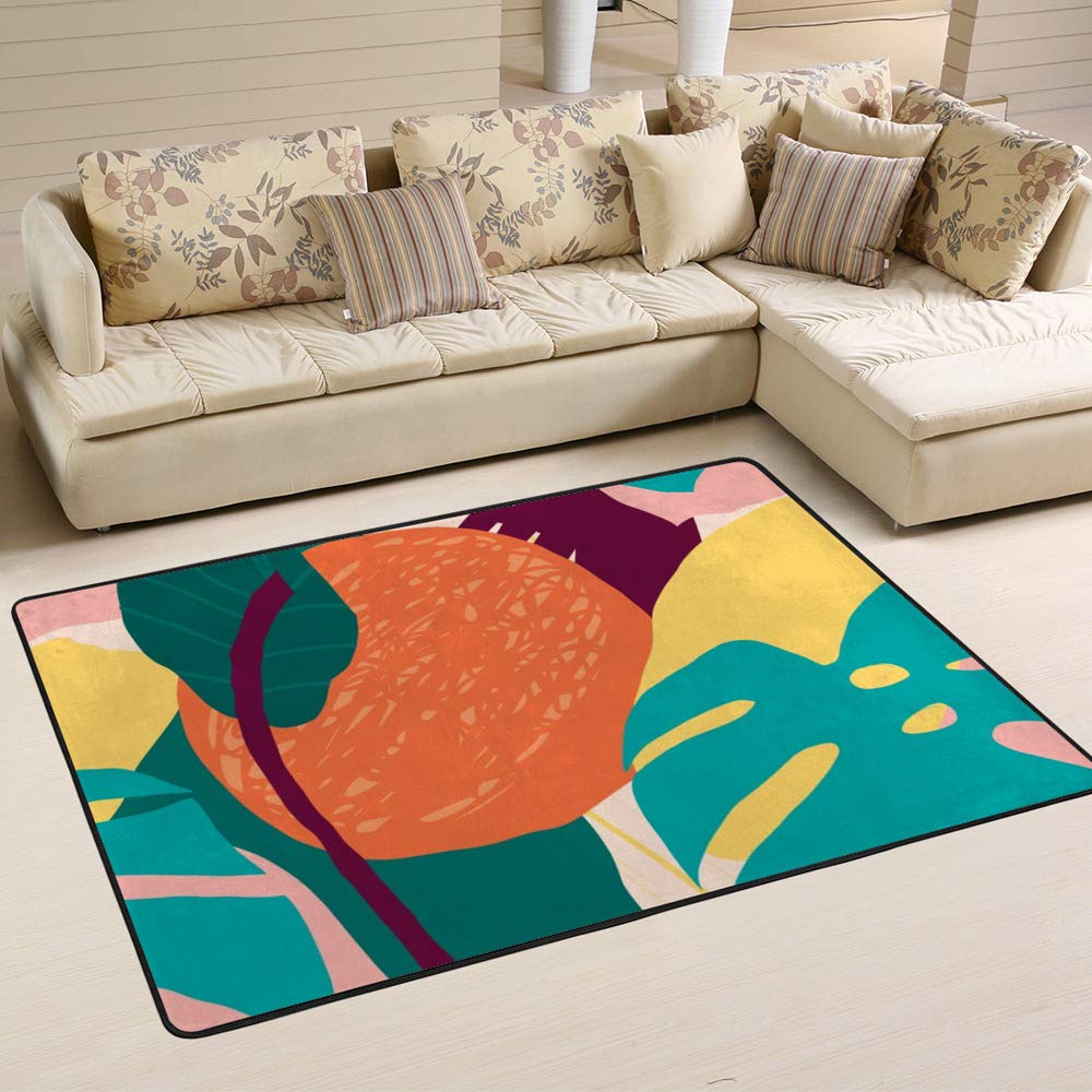 Tapis coloré contemporain 120x180 cm abstrait et géométrique pour un grand salon