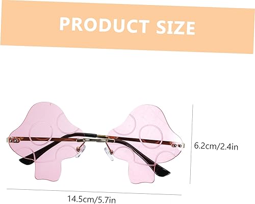 Miniatura 6 de EXCEART 10 lentes de hongo, regalos de hongos, regalos de fiesta de hongos, gafas de sol rave, lentes de frutas, anteojos de hongo, anteojos de moda