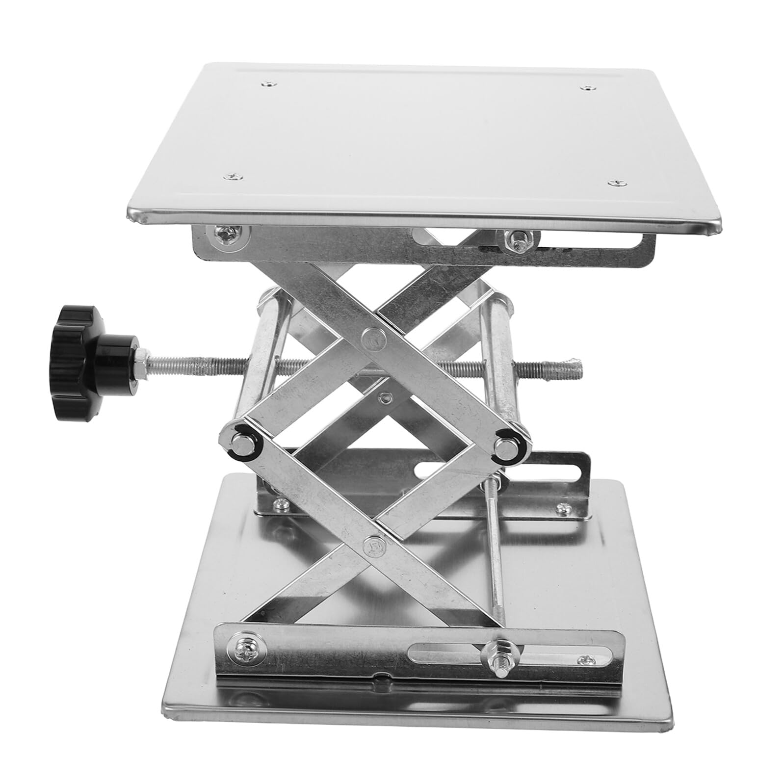Hemobllo Plataforma Elevadora Manual De Acero Inoxidable Para Laboratorio Ajustable De Soporte De Gato De Laboratorio Para Mesa De Trabajo De Altura Variable