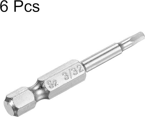 Miniatura 3 de uxcell Broca de destornillador de cabeza hexagonal magnética de 332 pulgadas, vástago hexagonal de 14 de pulgada de longitud de 2 pulgadas,