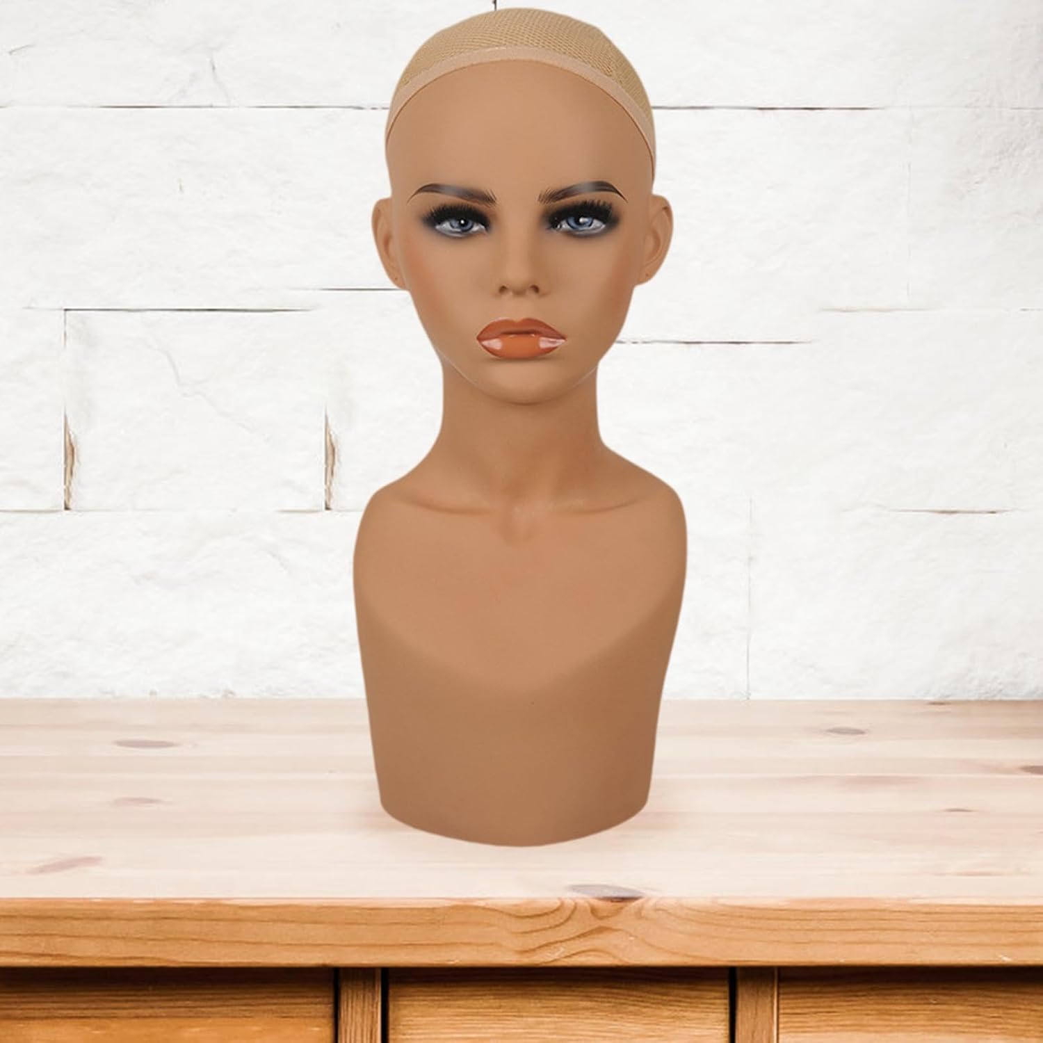 Generic Realistic Mannequin Head Professional Manikin Head for Glasses Scarf Wigs