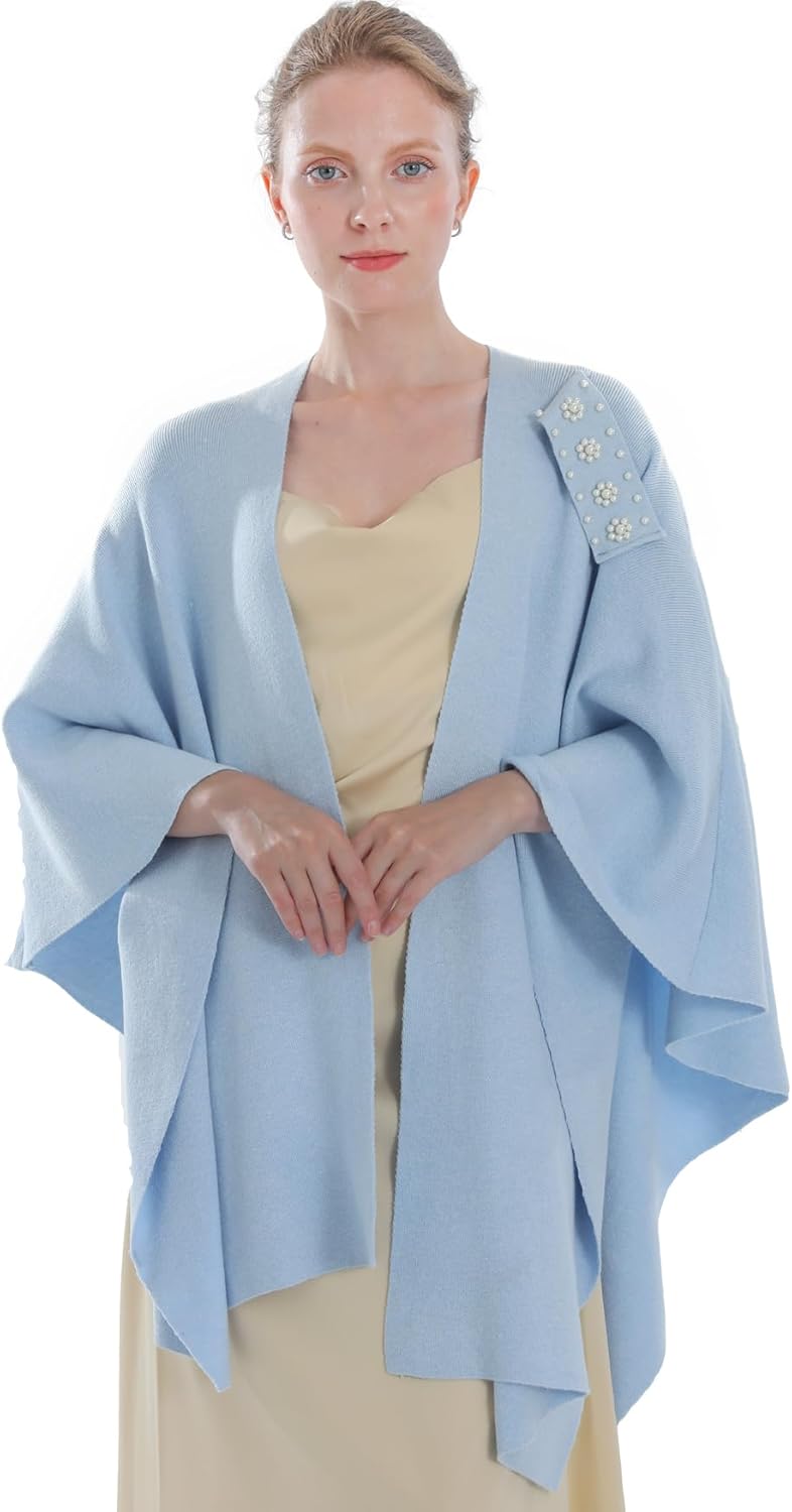 Dames poncho sjaal kasjmier gevoel gebreide cape cardigan voor vrouwen cadeau voor moeder, Koffie, One size