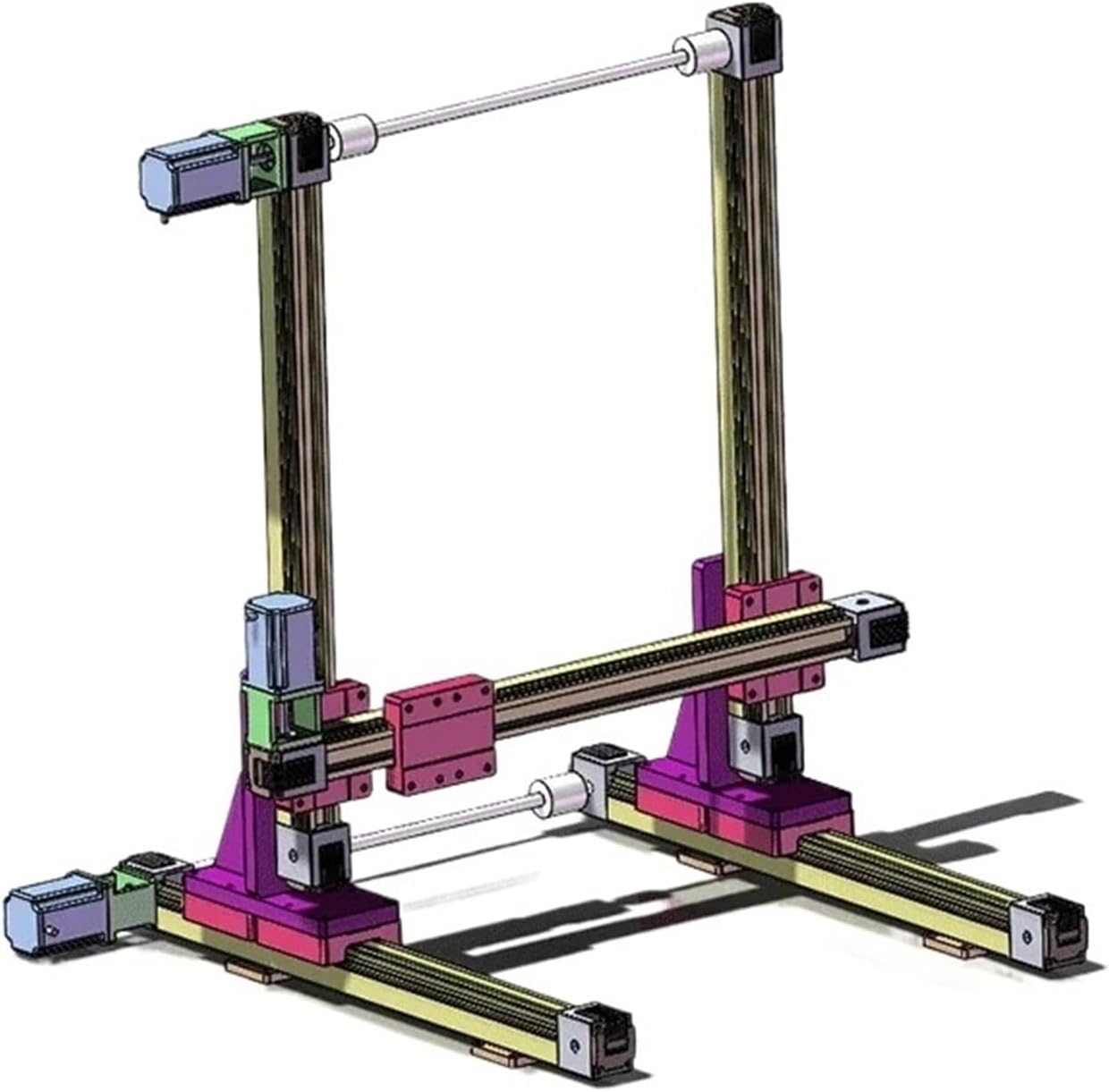High Speed Precision LHA4572 Synchronous Belt Slide Module XYZ Three-axis Gantry Linear Shaft Actuator Guide Rail Workbench(Z Axis 800mm Stroke,Customize Size)