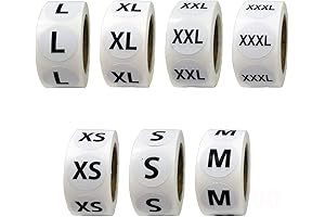 FuraHa Size Stickers for Clothing Organization and Management