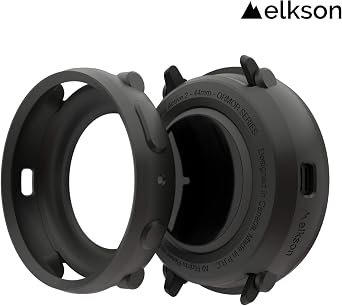 elkson Compatible with Samsung Active 2 Bumper case Cover 44mm Ormor Series Cases Fall Protection Durable Military Grade Protective TPU Flexible Shock Proof Resist 44 mm Stealth Black