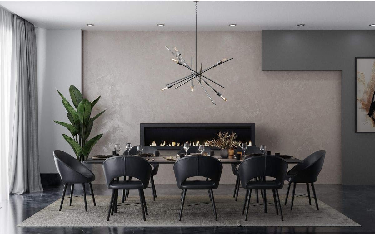 Progress Lighting Astra Collection 6-Light Mid-Century Modern Chandelier Light Brushed Nickel