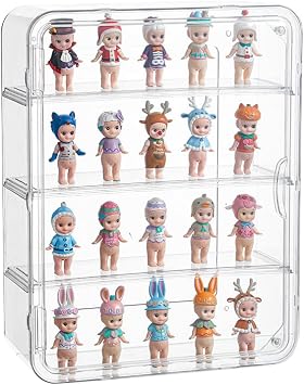 BOHOIDEE 4 Tiers Clear Display Case for Figures1,Large