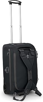 Osprey Daylite 40L Wheeled Carry On Collapsible Travel Duffel Bag, Lightweight Rolling Suitcase, Black