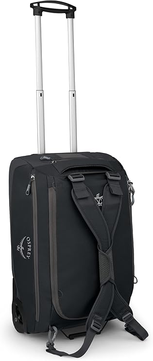 Osprey Daylite 40L Wheeled Carry On Collapsible Travel Duffel Bag, Lightweight Rolling Suitcase, Black
