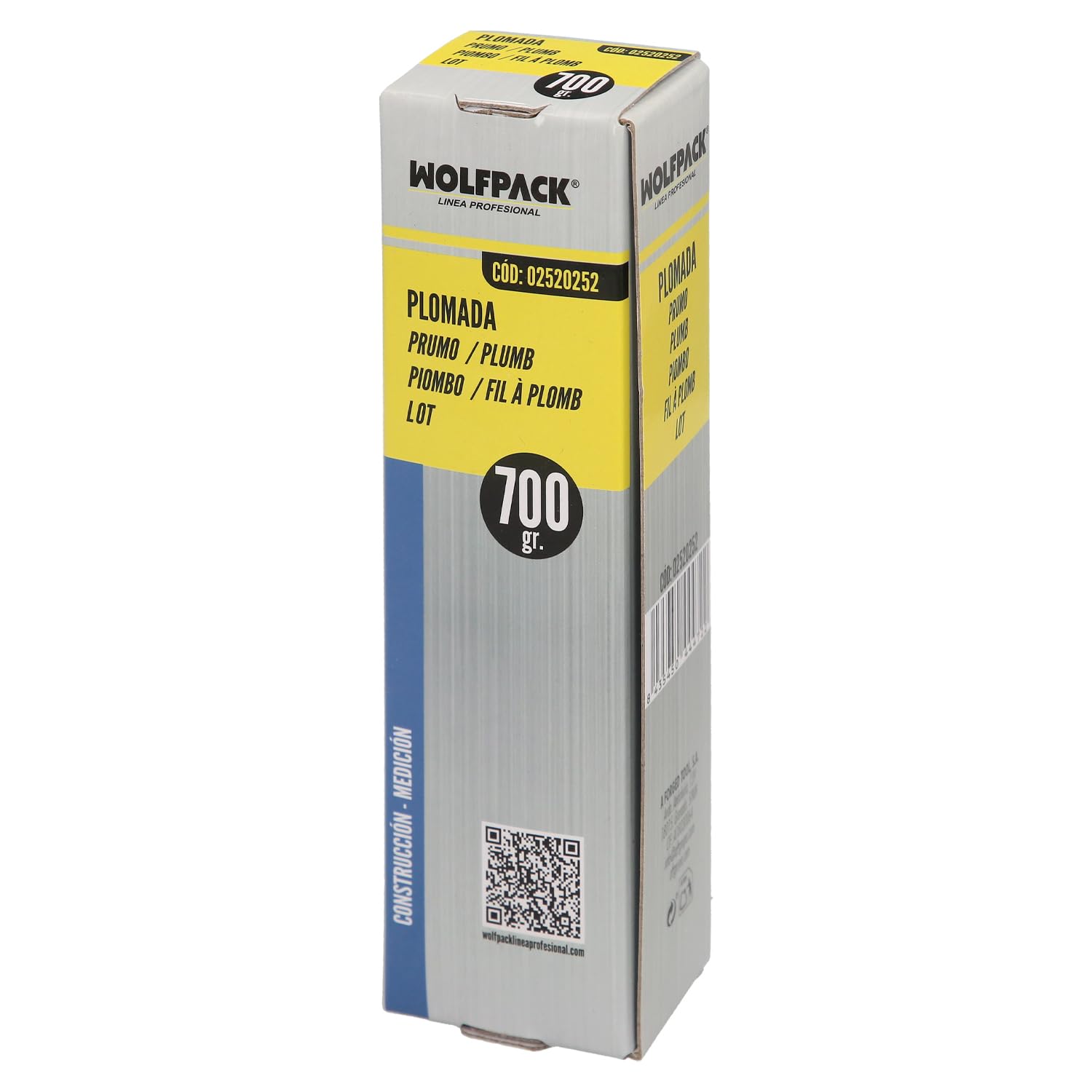 WOLFPACK LINEA PROFESIONAL Fil à plomb professionnel pour noix aimant 700 g