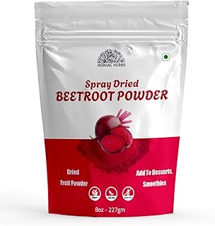 Beetroot Powder 227g | Premium Beet Root Powder 8 Ounces, | 100% Pure Raw Red Beetroot Superfood for Drinks, Recipes| Vegan, Non GMO, Gluten Free.
