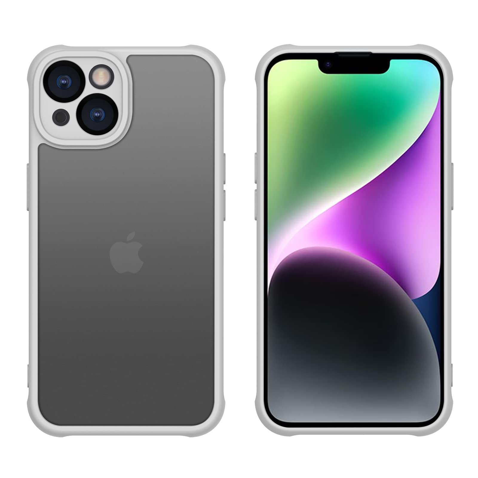 PinLiSheng Matte Case for iPhone 14 Case,Shockproof Protective Hard Back Slim Phone Case,Frosted Translucent Back Phone Co...