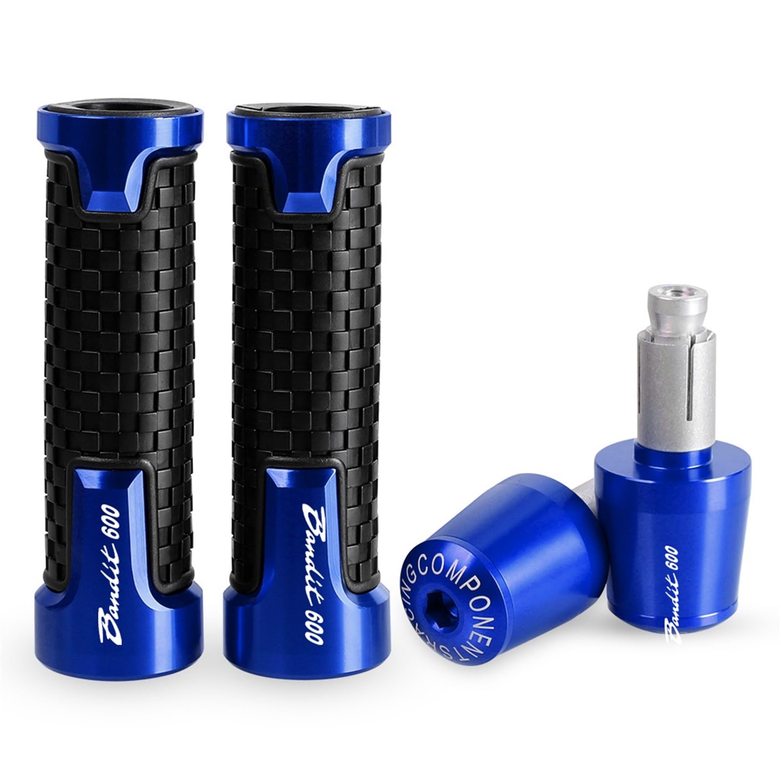 WUURAA Poignée De Guidon Antidérapante pour Moto Poignées De Guidon Poignées CNC pour Suzuki Bandit600 Bandit 600 1996-2000 2001 2002 2003 (Color : Blau)