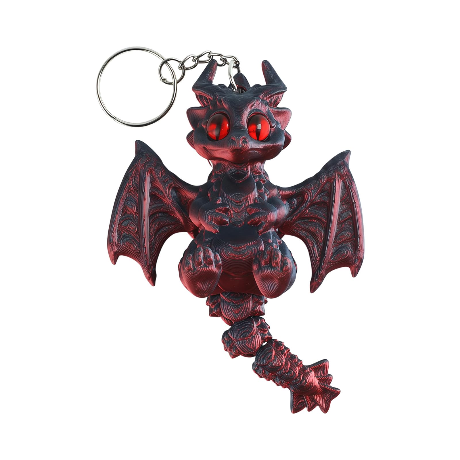 Baodss Adjustable 3D Printed Western Dragon Keychain With Movable Joints For And Collectors Flexible Wing Keyring