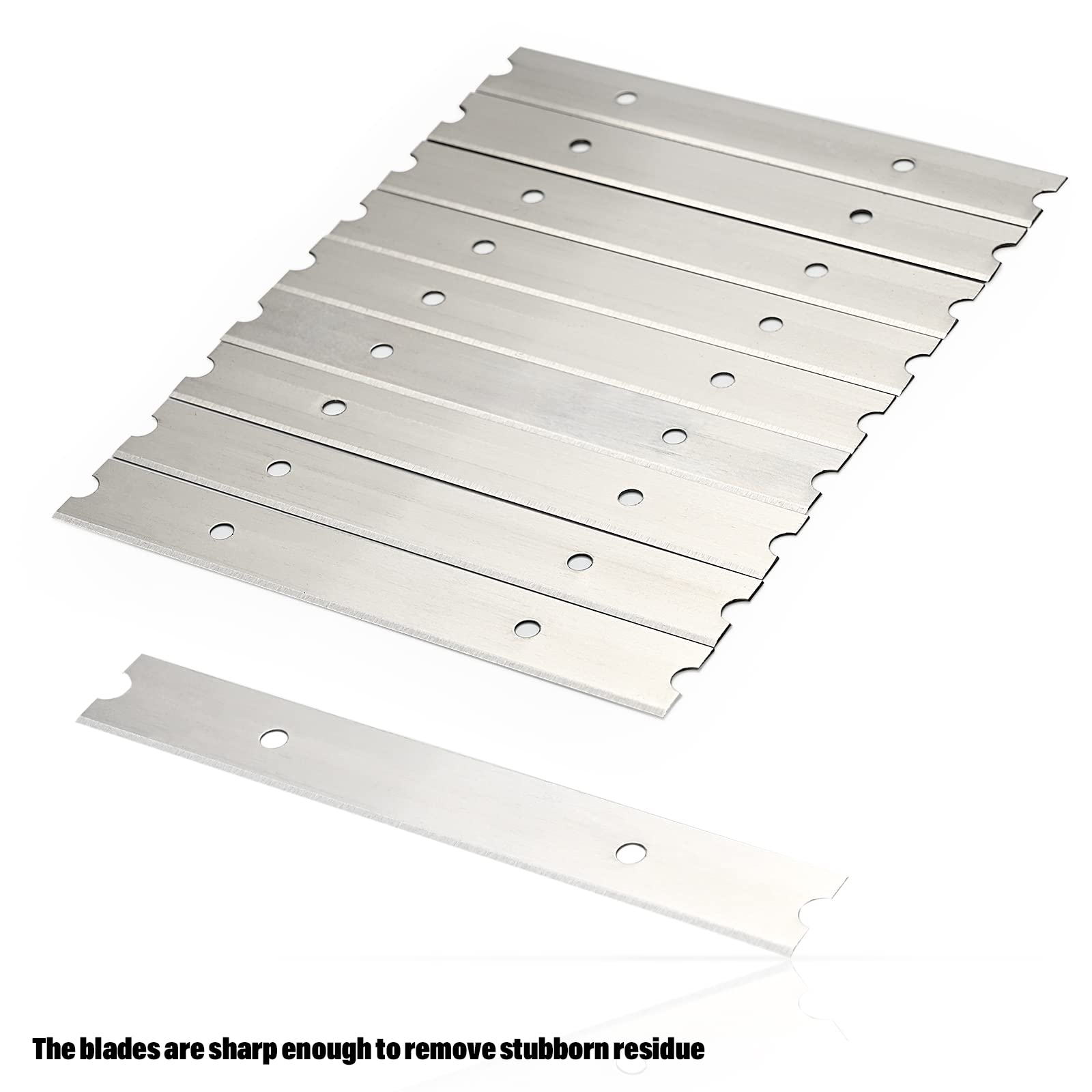 20 Lame Raschietto In Acciaio Carbonio - 100mm Per Pulizia Vetri, Vernici E Adesivi - Set Completo Con Scatola - Foto 12