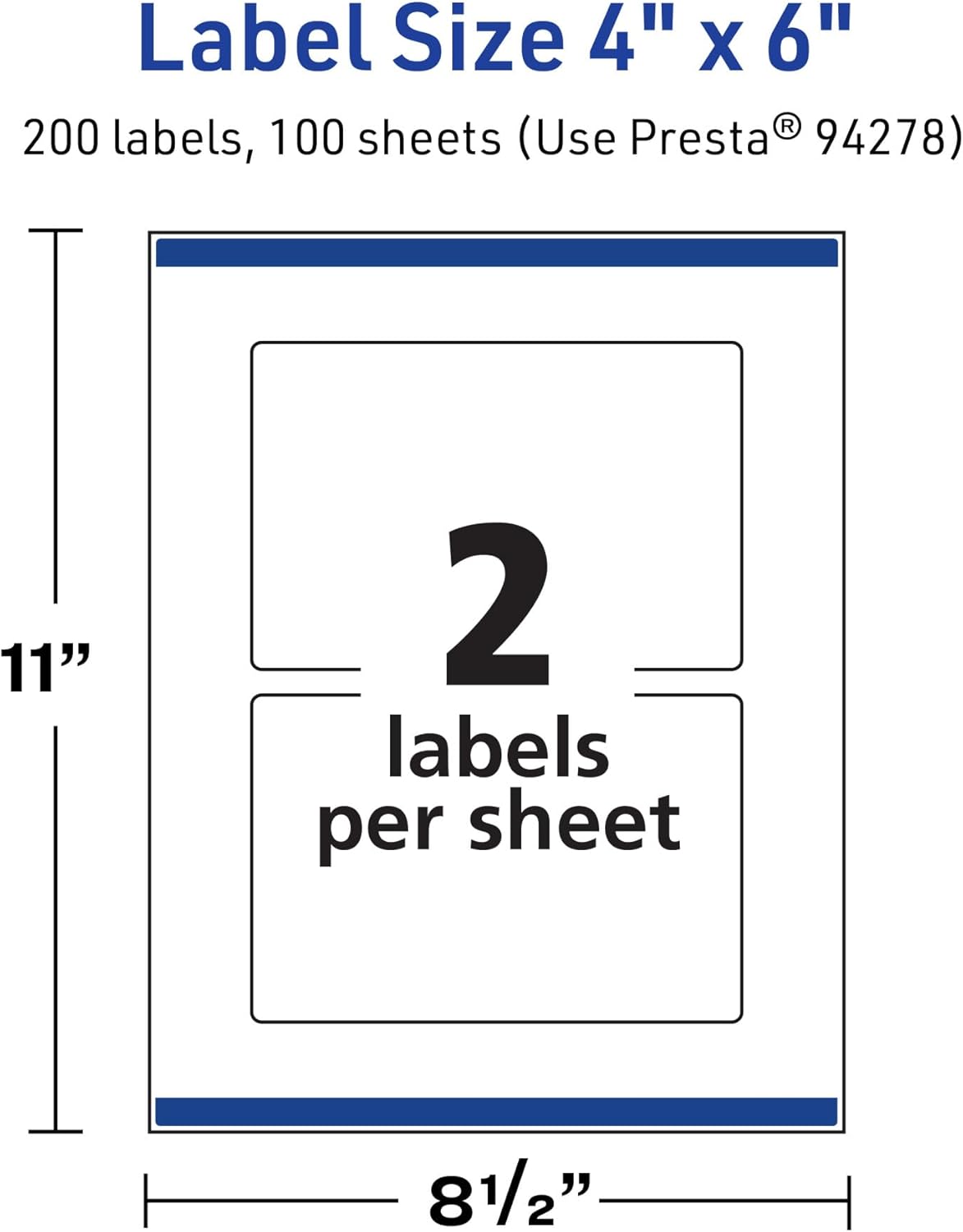 Avery TrueBlock Matte White Rectangle Labels, Sure Feed Technology, 4" x 6", 200 Matte White Labels, Print-to-The-Edge, Laser/Inkjet Printable, Great for Packaging and Product Merchandising