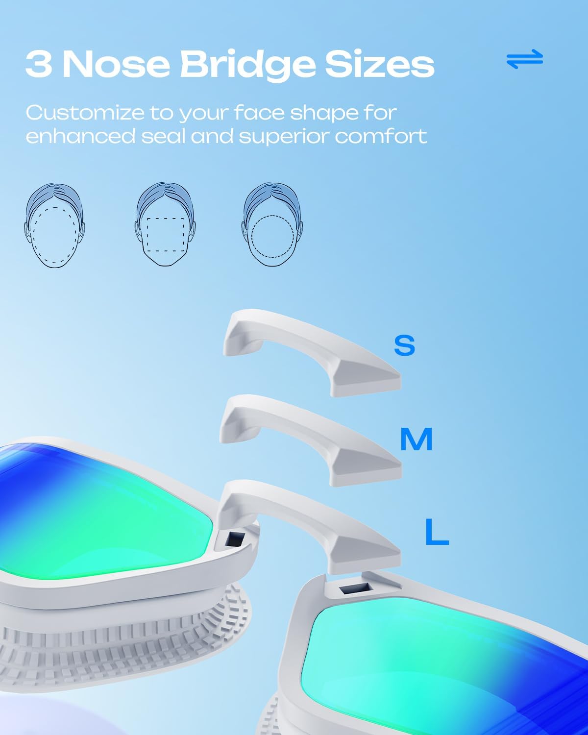 Swim Goggles, Unisex Adult Swimming Goggles for Men Women Youth - Anti Fog, Anti UV, No Leakage, HD Wider View - Image 7