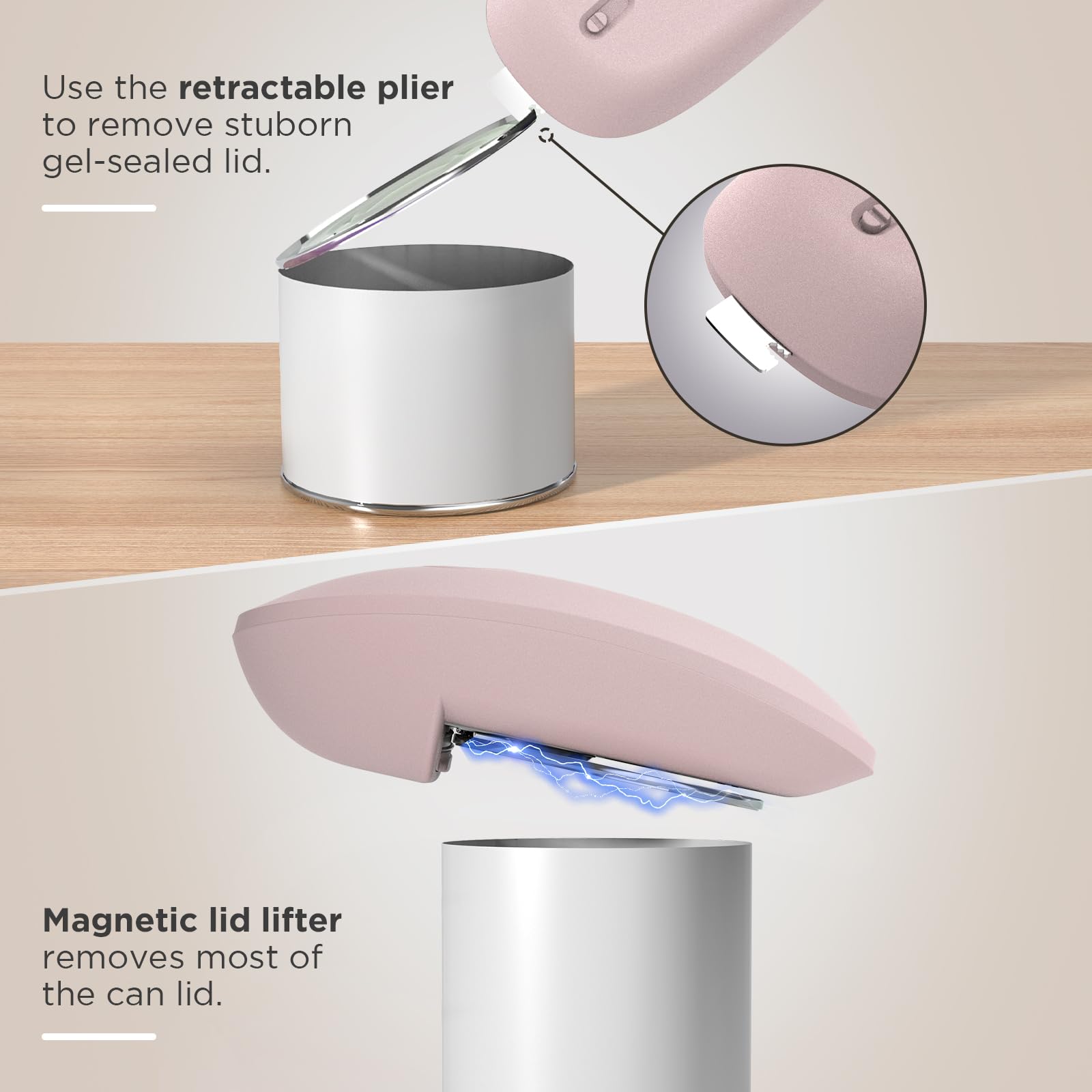 Canslab Ultrablde SE - Apriscatole elettrico ricaricabile tramite USB, per anziani con artrite, alimentato a batteria, automatico, taglio laterale, bordo liscio, vivavoce, per lattine piccole o grandi