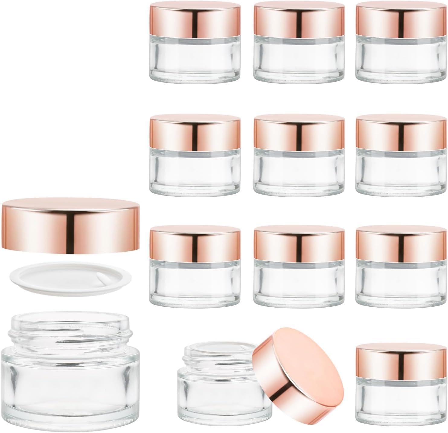 Frosted Glass Empty Jar | Container with Rosegold Cap for Beauty, Cream, Blends, Skin Care, Hair Care, Travel, Toners, Cosmetic & DIY - 30ML (12)-image-13