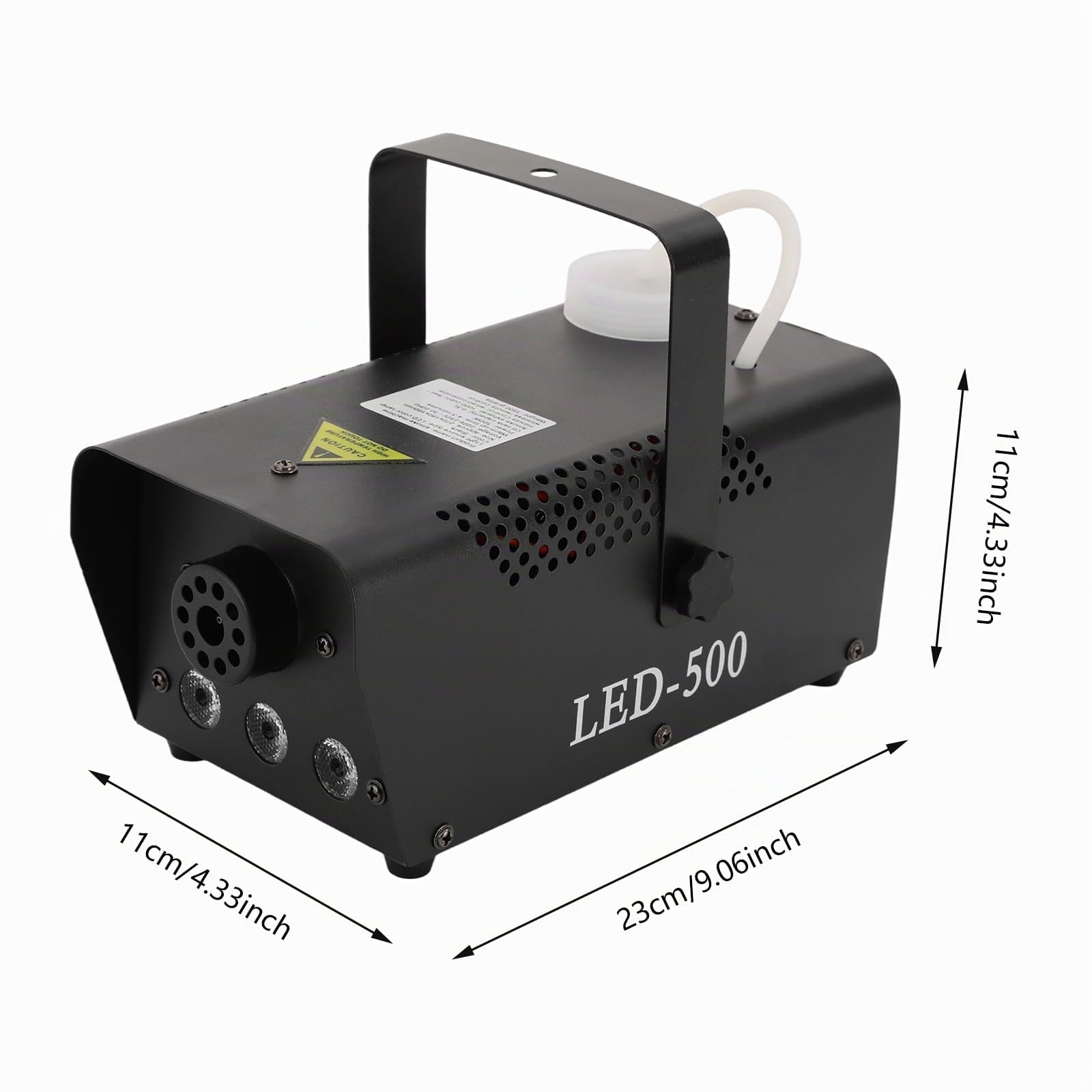 Macchina per nebbia da 500 W con effetto luce LED, Mini Smoke Machine con luce RGB 3 in 1, telecomando e controllo cavo, serbatoio da 0,3 l, tempo di riscaldamento rapido, palcoscenico, feste, DJ