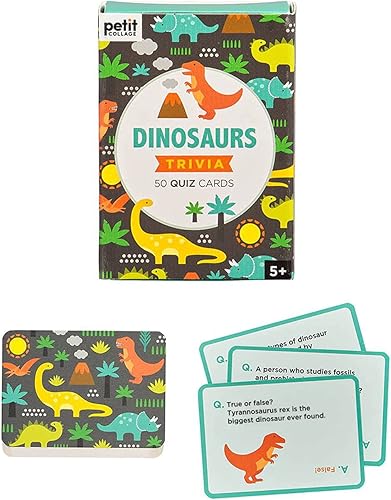Petit Collage Dinosaurs Trivia Quiz Cards - Divertido juego de cartas para niños juego de trivias para niños a partir de 5 años - Incluye 50 disponible en Yaxa Colombia