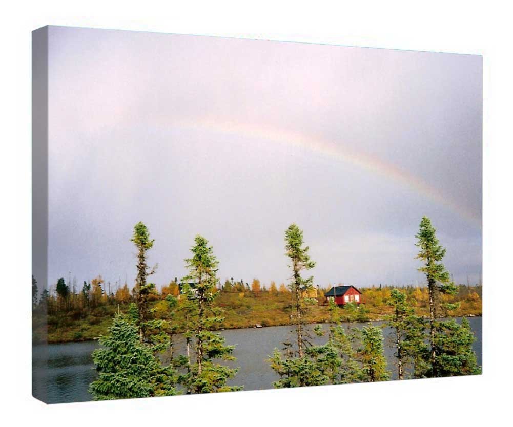 Impression rainbow over bob's cabin tableau decoration murale