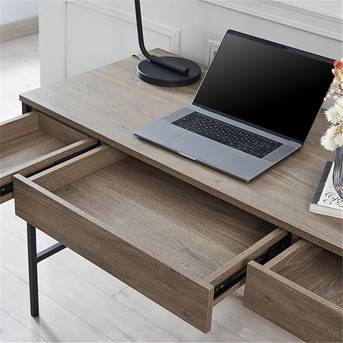 Miniatura 14 de Evans - Escritorio rectangular de 47.75 pulgadas de ancho, color negro Negro -,Roble gris envejecido,https://www.amazon.com/dp/undefined