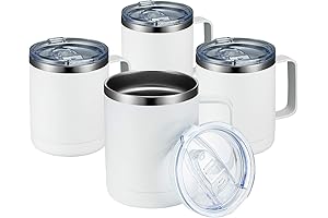 MEWAY RV Coffee Mugs With Handle 4 Pack Bulk