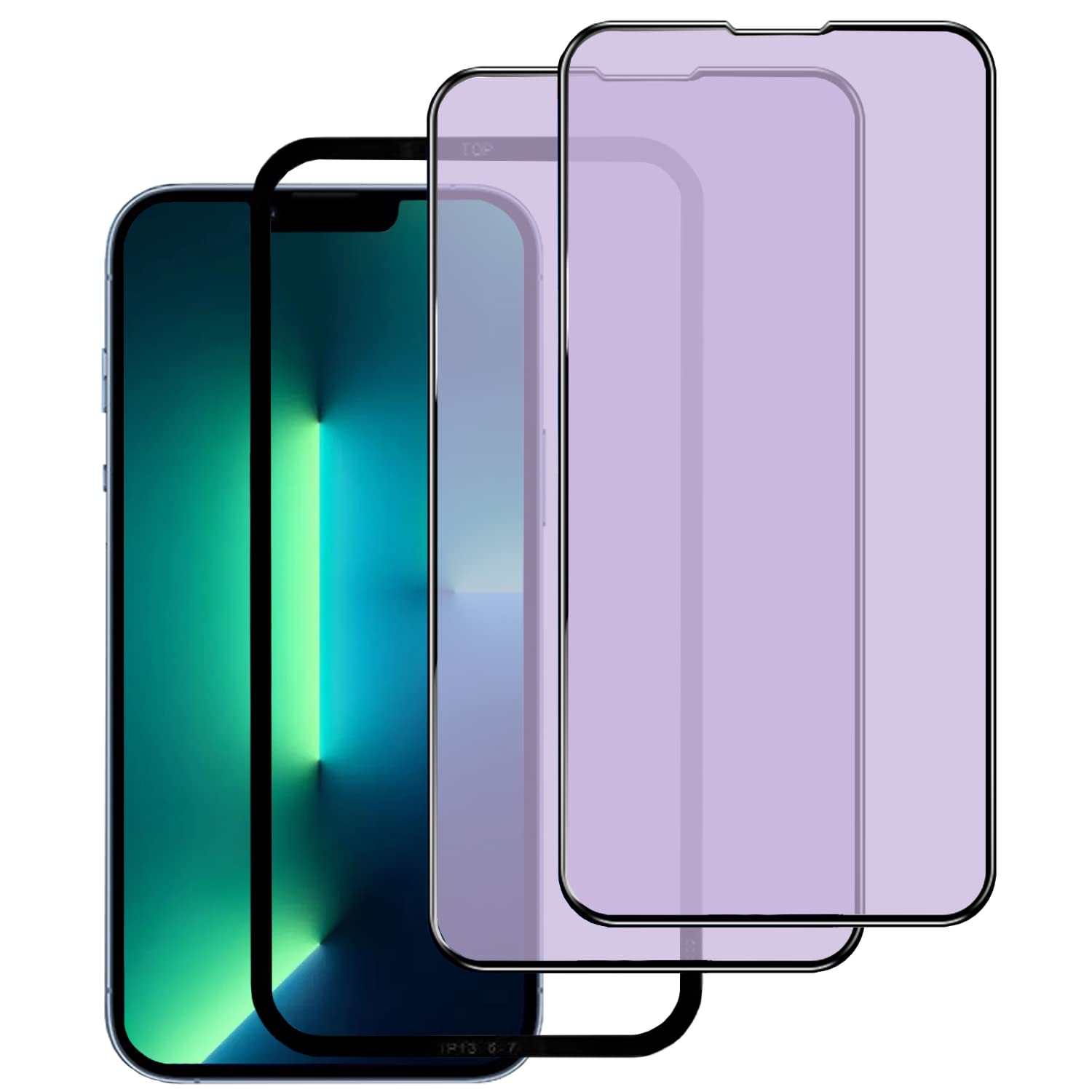 iPhone13Pro/Max 全面保護フィルム フルカバー 高透過率 液晶画面 Amazon | DXFAU 2枚セット ガラスフィルム iPhone 13 Promax 用