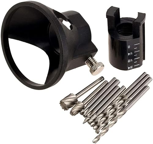 Miniatura 2 de Boxonly 11 piezas de herramientas rotativas multiusos para bocina de corte, guía de corte, kit de fijación de enrutador con 6 brocas de enrutamiento