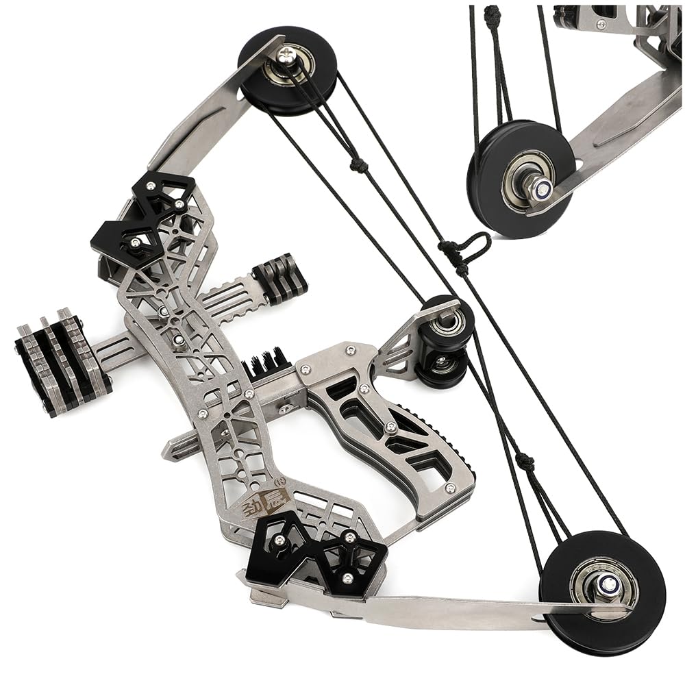 Set arco compound da 10,4" con peso di trazione di 12 libbre Kit per tiro con l'arco con gittata di 40-50 m - Perfetto per il tiro al bersaglio, i giochi di tiro e i regali delle feste