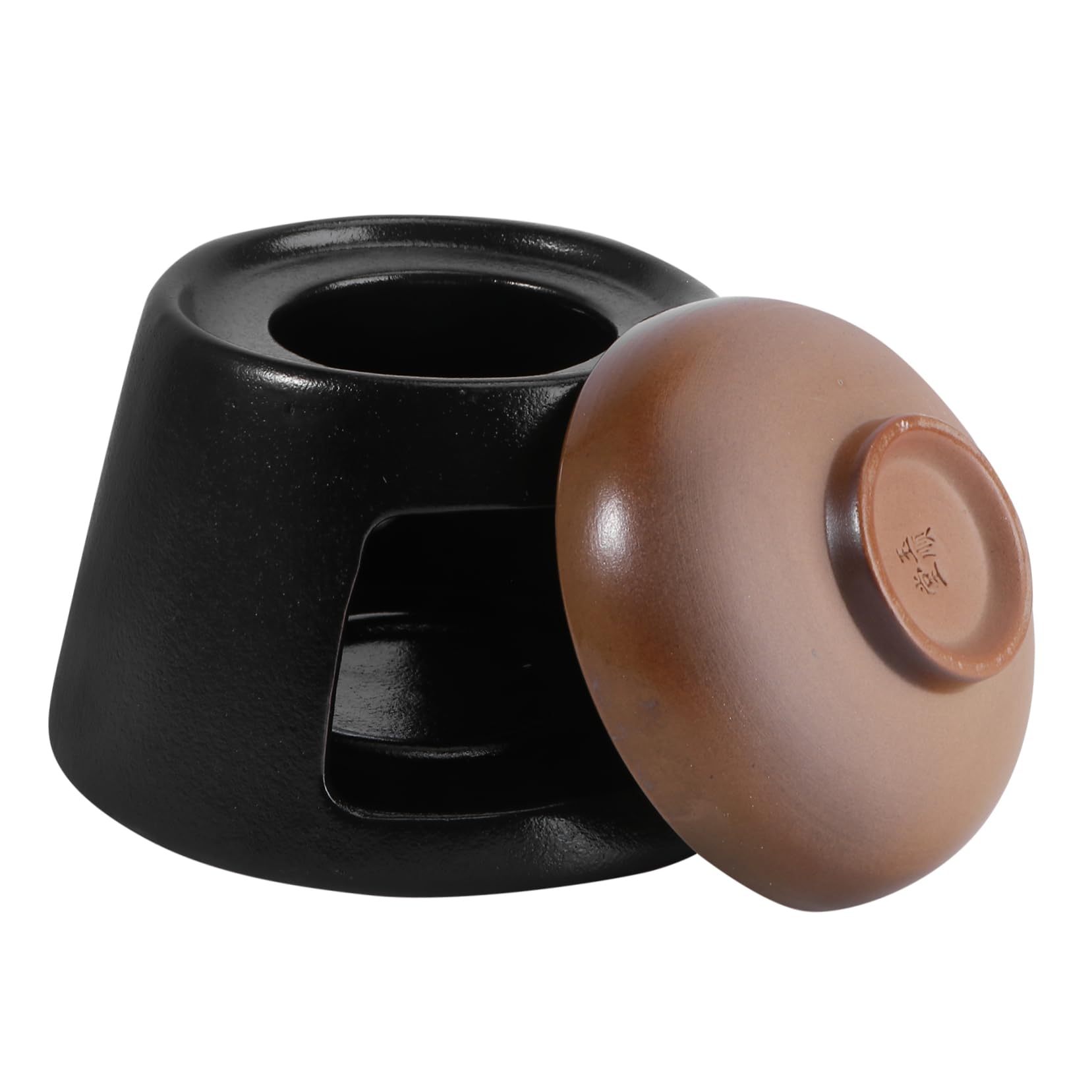 Garneck Ceramic Tea Warmer Set Modern Tea Making Station Decorative Candle Light Warmer for Office Home Party