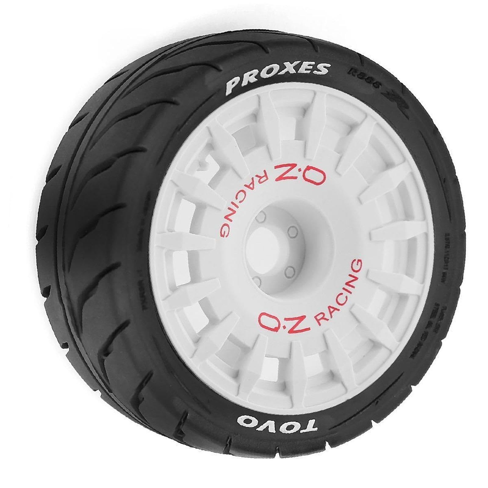 Gomme per Auto RC 4 Pezzi Gomme da Rally per Modelli 1/10 Scalo Materiale PP Resistente Adatto per Gare Fuoristrada E Terreni Accidentati, Bianco