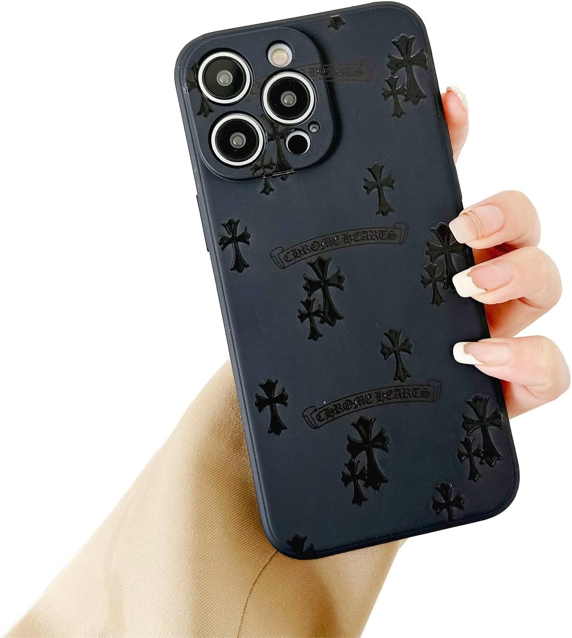 Fashion Case Compatible with iPhone 12 Pro Max Case, Silicone Full Body Protective Cover, Shockproof Slim Ultra Thin Phone case for Boys Girls Teens Men and Woman(12PM-Black)