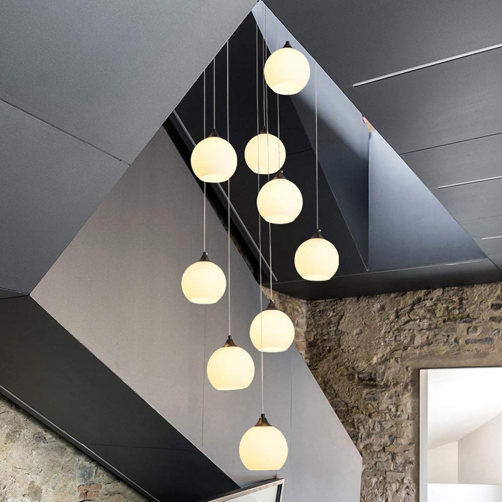 Lustre de luxe pour villa et pavillon duplex au design épuré