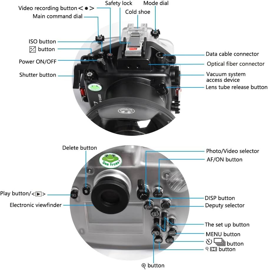 SeaFrogs Underwater Housing for Nikon Z7 Z6+ 6 Inch Dome Port Kit 40M/130ft Waterproof Case for Nikon Z6 Z7+ NIKKOR Z 24-70mm f/4, Z 28-75mm f/2.8