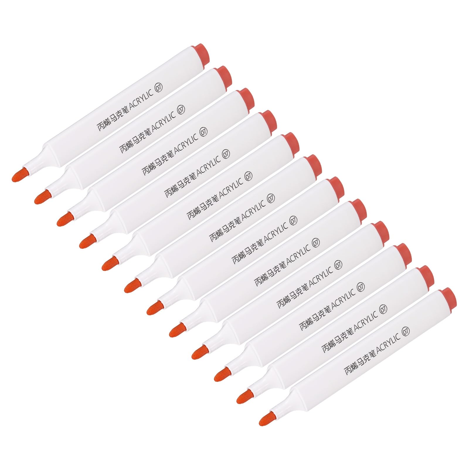 PATIKIL Acrylic Paint Marker Pens, 12Pcs Bold Tip Paint Pen Waterproof Water Based for Rock Painting Wood DIY Craft Glass Ceramic Canvas, Vermilion
